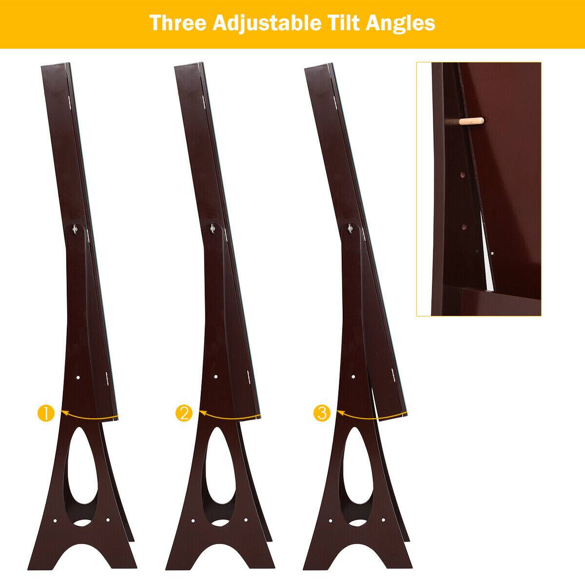 Three Adjustable Tilt Angles: 1 2 3