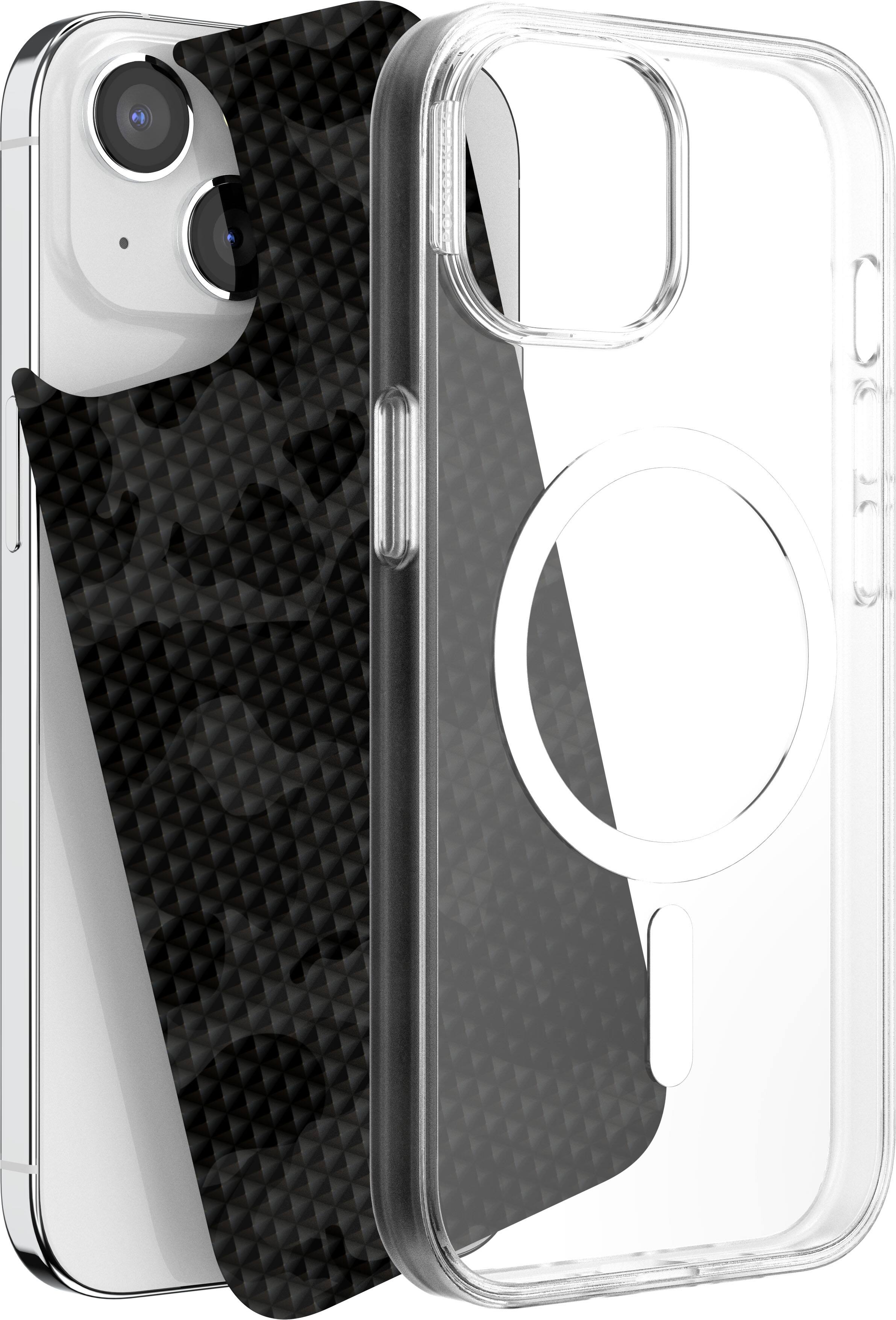 Left. PopSockets - Looks iPhone 15 Swappable Graphic Case Inserts (3 per pack) - compatible with PopSockets PopCase only - Geo Collection.