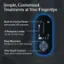 Simple, Customized Treatments at Your Fingertips Built-In Control Panel: with intuitive LED indicators 75 4 Pressure Levels: 25, 50, 75, 100 mmhg Easy Recovery: Simply turn on to start treatment One Touch Control: Start, stop or pause treatments
