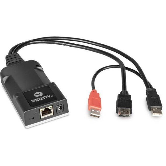 Front. LIEBERT - HMX 6150T | KVM Transmitter | HDMI - Black.