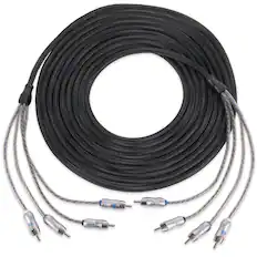 Front. NVX - XIX43 9.84 ft (3 Meter) Oxygen Free Copper 4-Channel Double Twisted Pair X-Series Car Audio RCA Audio Interconnect Cable.
