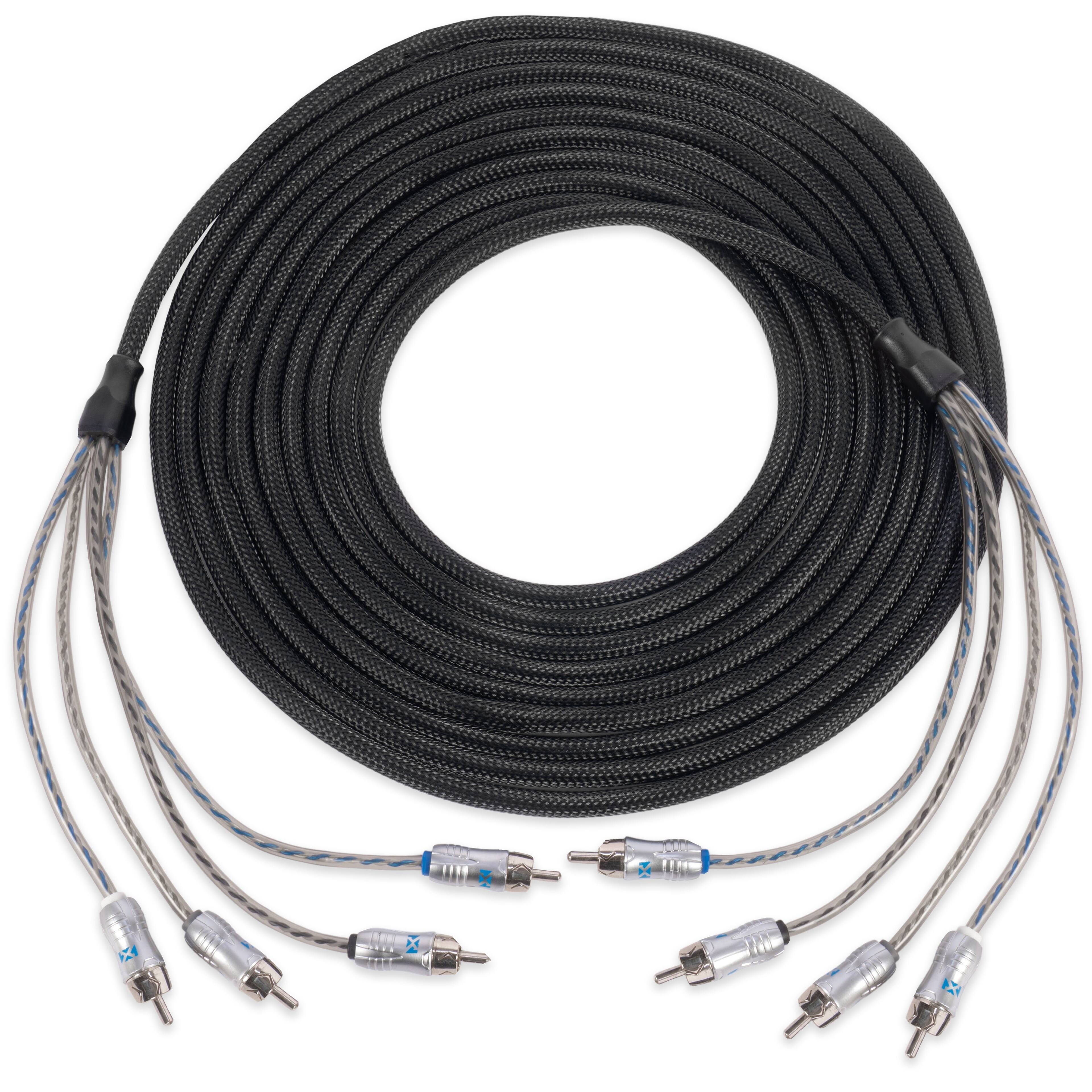 NVX - XIX43 9.84 ft (3 Meter) Oxygen Free Copper 4-Channel Double Twisted Pair X-Series Car Audio RCA Audio Interconnect Cable