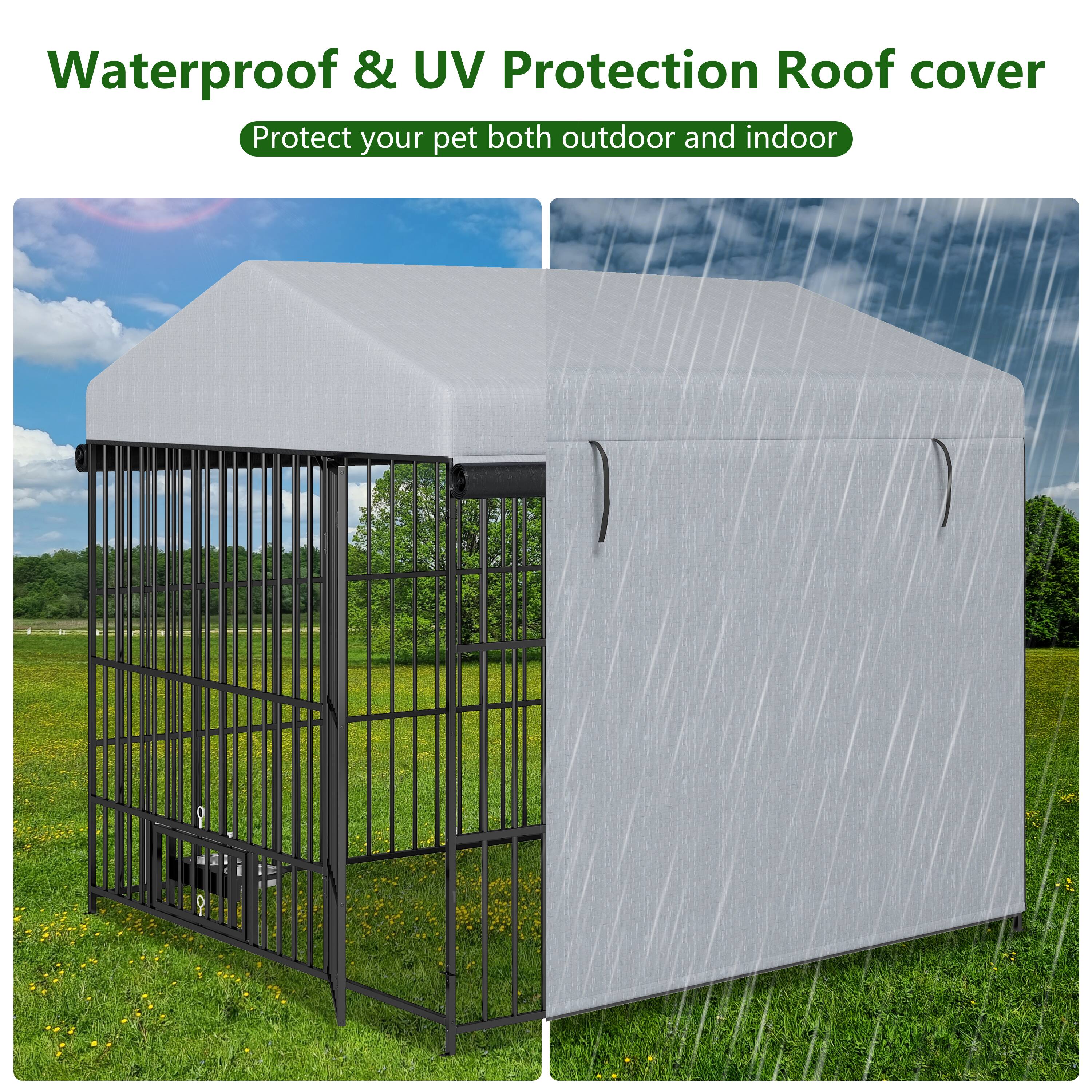 Waterproof & UV Protection Roof cover  
Protect your pet both outdoor and indoor
