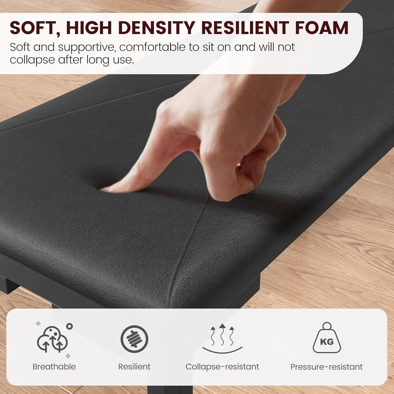 SOFT, HIGH DENSITY RESILIENT FOAM

Soft and supportive, comfortable to sit on and will not collapse after long use.

- Breathable
- Resilient
- Collapse-resistant
- Pressure-resistant