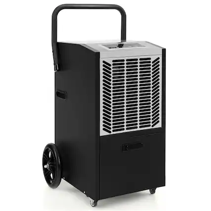 Front. Sugift - 140 Pints Commercial Dehumidifier Crawl Space Dehumidifier with Pump and Drain Hose-White - Black.