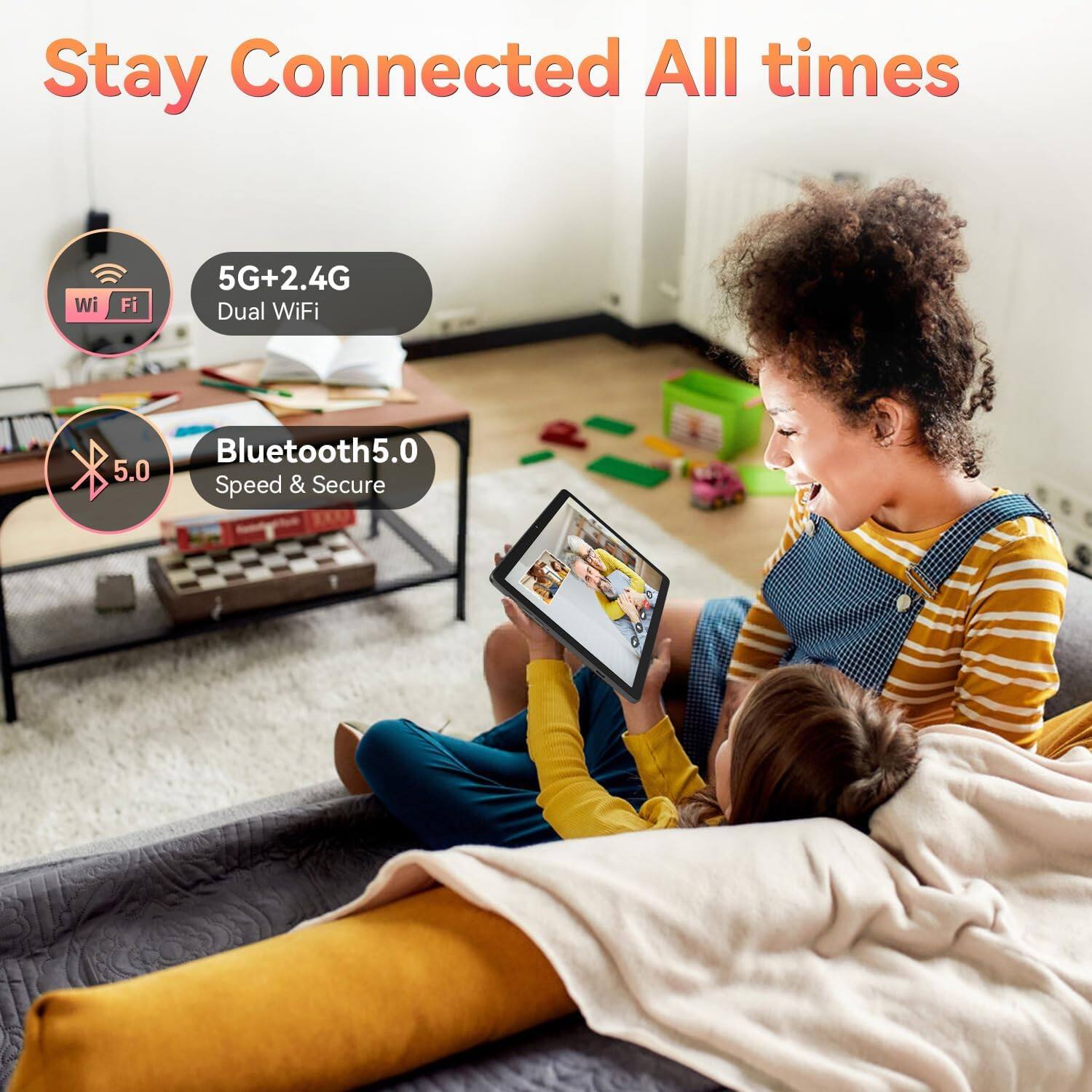 Stay Connected All times

Wi-Fi
5G+2.4G Dual WiFi
Bluetooth5.0
Speed & Secure