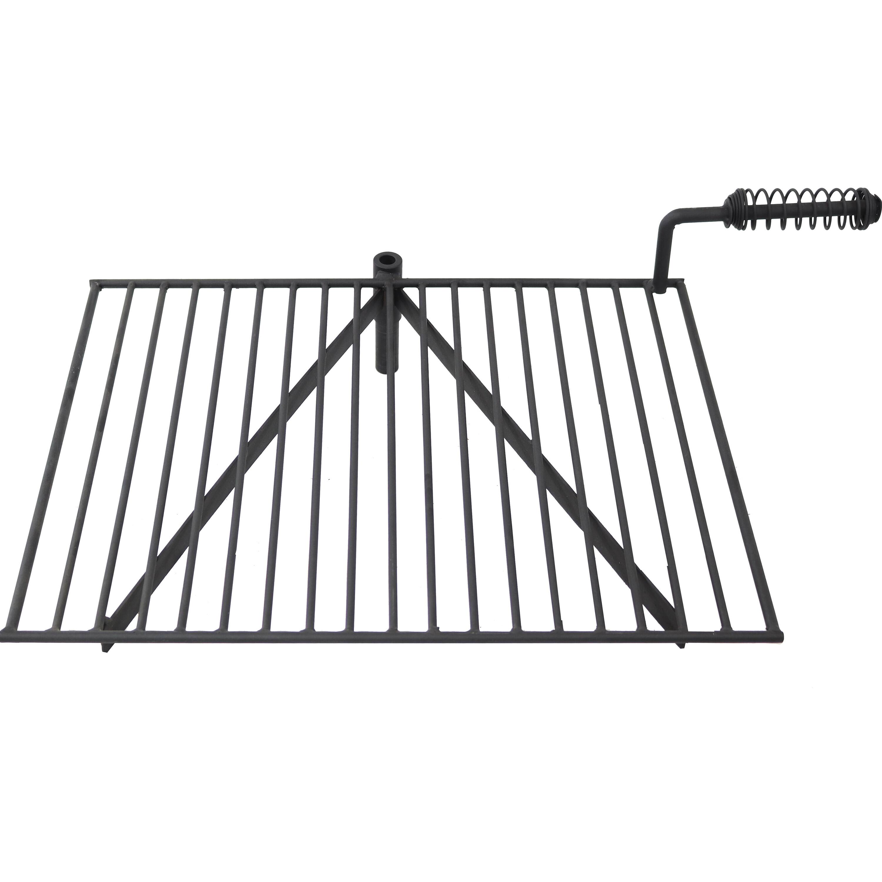 Alt View 7. Sunnydaze - 34 in Steel Fire Pit Ring with Swivel Cooking Grate/Poker - Black.