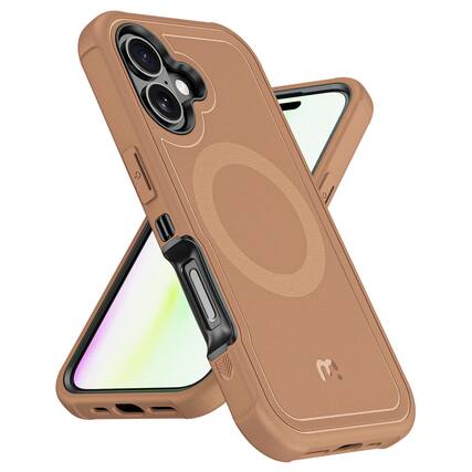 Front. Mybat Pro - MyBat Pro Maverick Series Rogue Edition MagSafe Case for Apple iPhone 17 - Brown - Brown.