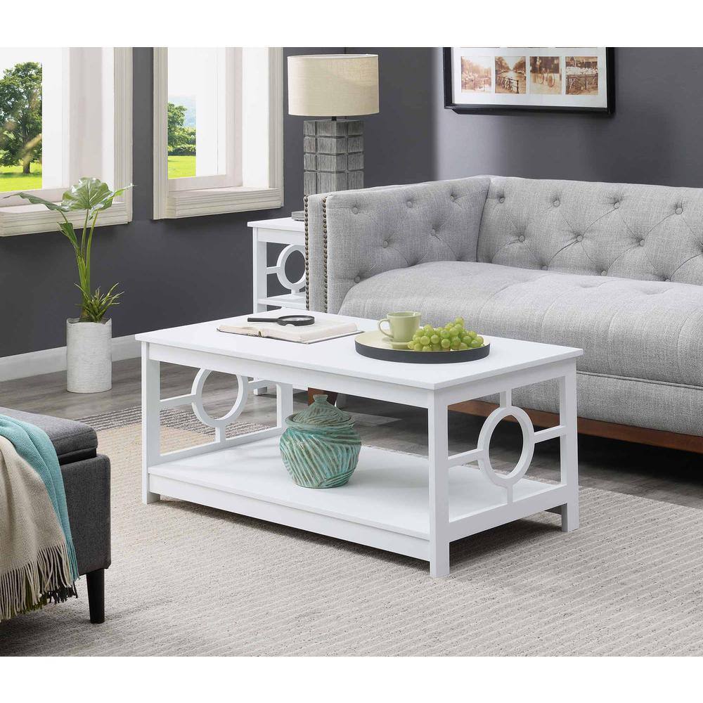 Left. Convenience Concepts - Ring Coffee Table - White.