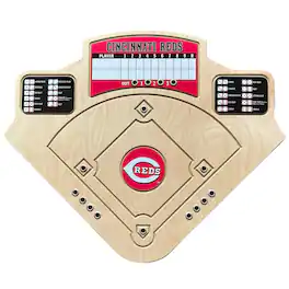 Across the Board - Cincinnati Reds Handcrafted Wood Baseball Game - Multicolor