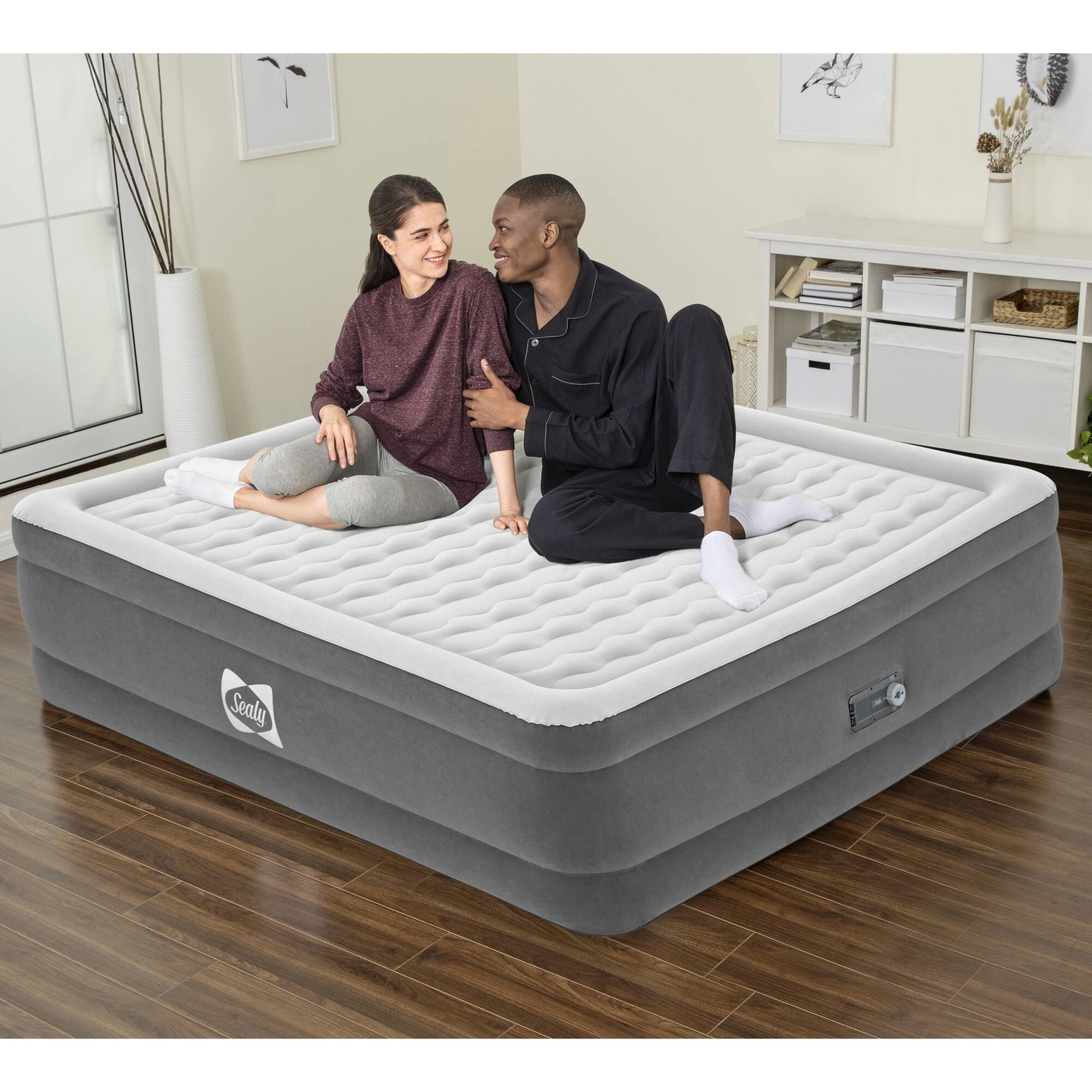 Alt View 6. Bestway - Sealy Tritech Air Mattress: 22" King - Built-in AC Pump - Multicolored.
