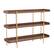 Alt View 11. Martha Stewart - Emmett Display Bookcase with Vertical Steel Posts - Walnut Wood Grain/Polished Brass Frame.