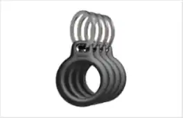 Belkin - Secure holder with Key Ring, Scratch Resistant, Protective AirTag Keychain for Apple AirTag - 4-Pack - Black