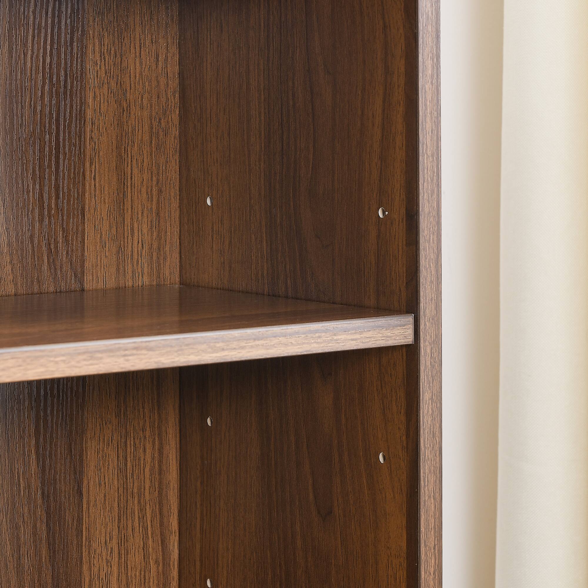 Alt View 7. GOODSILO - Adjustable Multi-Tier Media Storage Tower for Home and Office Use with Durable Construction - Walnut.