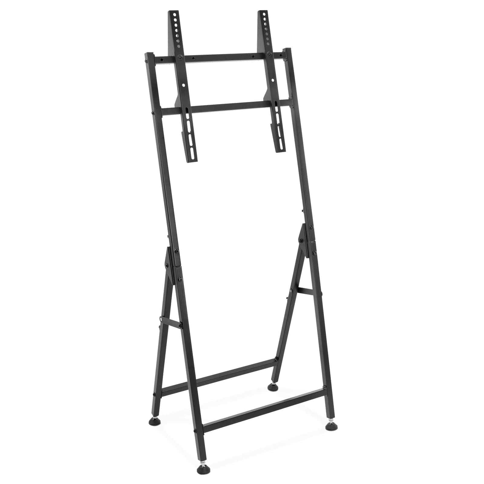 Angle. Mount-It! - Portable TV Display Stand for 32″ – 55″ Screens with Adjustable Brackets & Stable Steel Base, Black - Black.