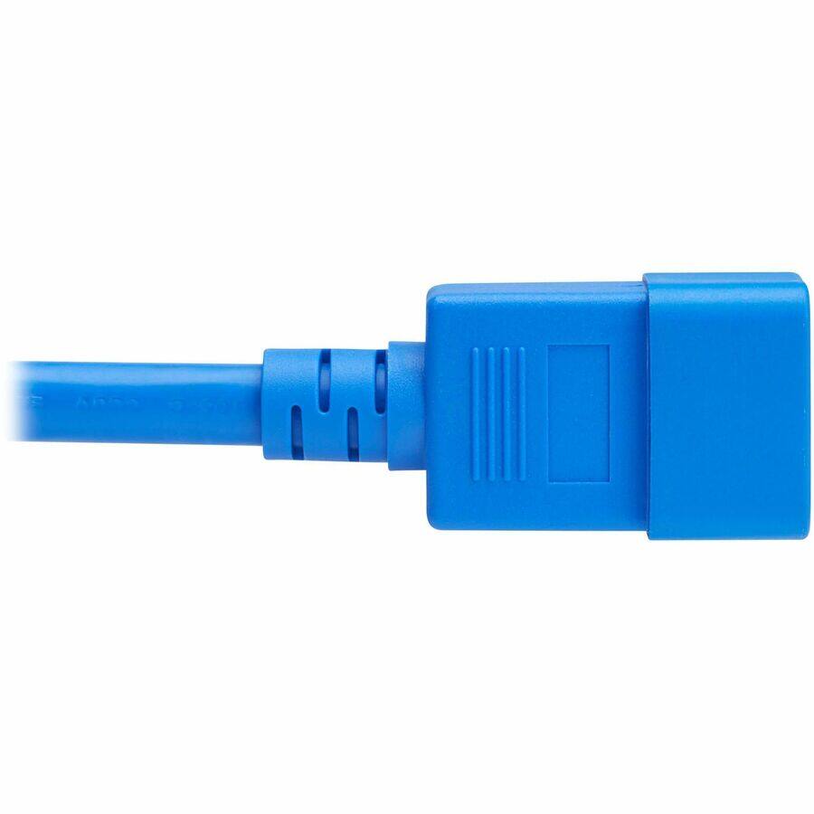 Alt View 2. Tripp Lite - Eaton Tripp Lite Series Power Cord, C20 to C21 - Heavy-Duty, 20A, 250V, 12 AWG, 6 ft. (1.8 m), Blue - For Network - Blue.