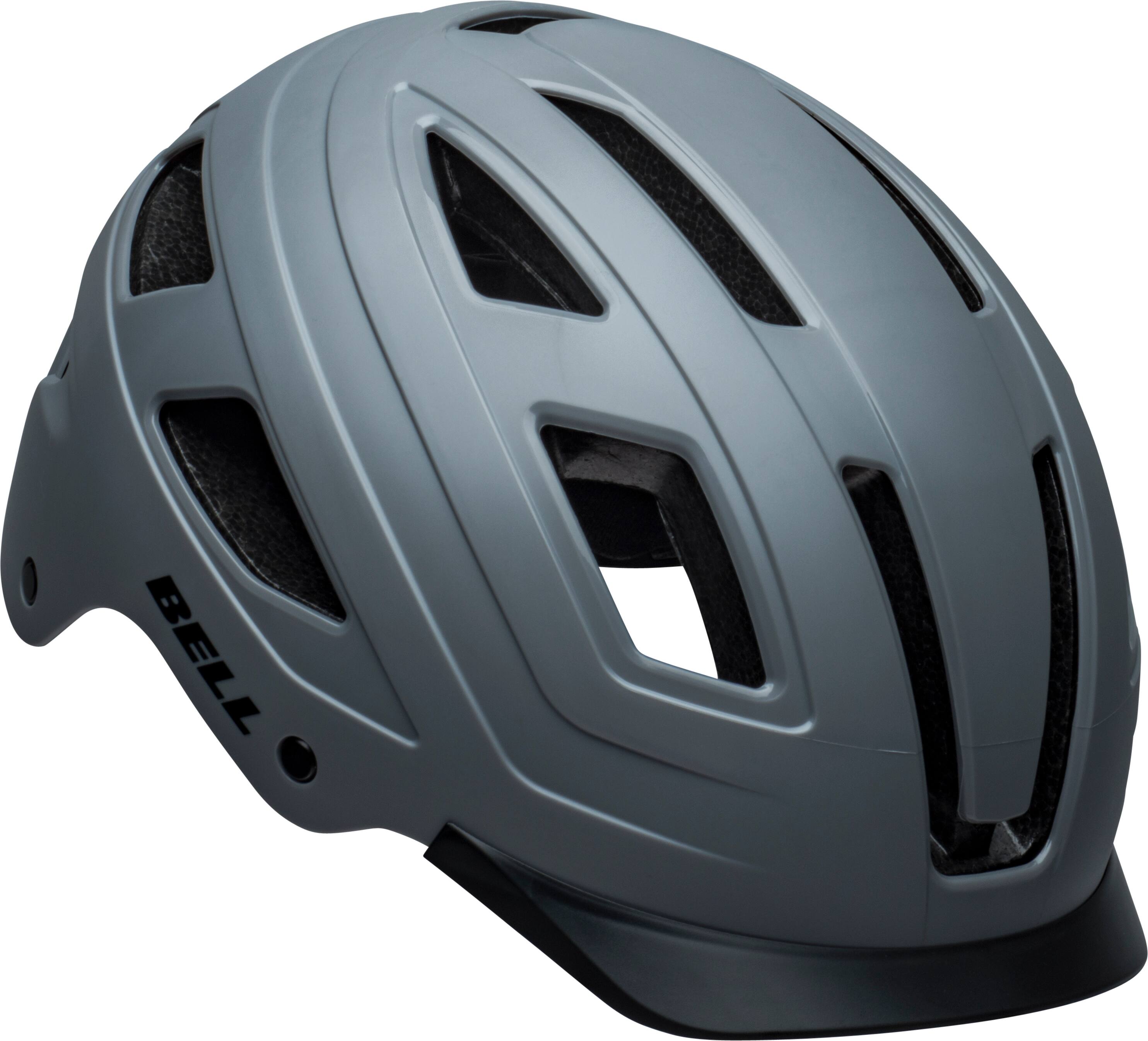 Angle. Bell - Range Hardshell Lighted Helmet for Bike and Scooter - Asphalt.