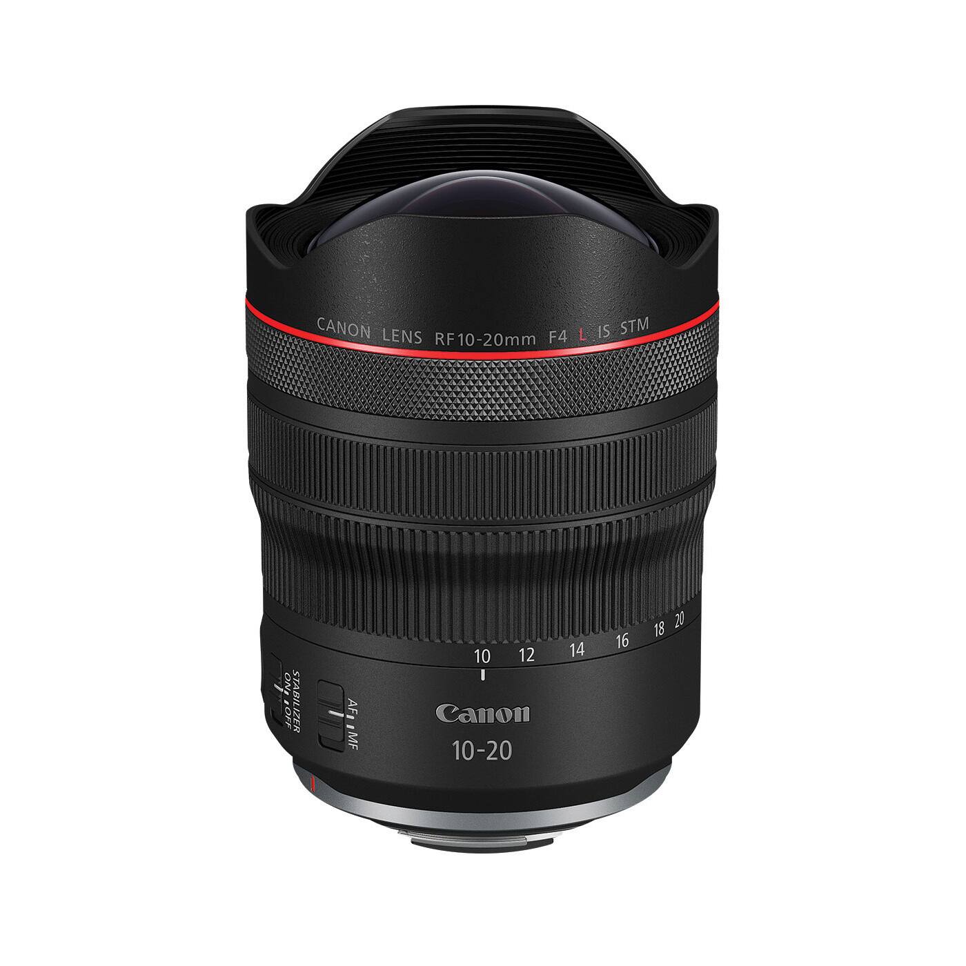 CANON LENS RF10-20mm F4 L IS STM EOS R STABILIZED JOG AF MF 10 12 14 16 18 20