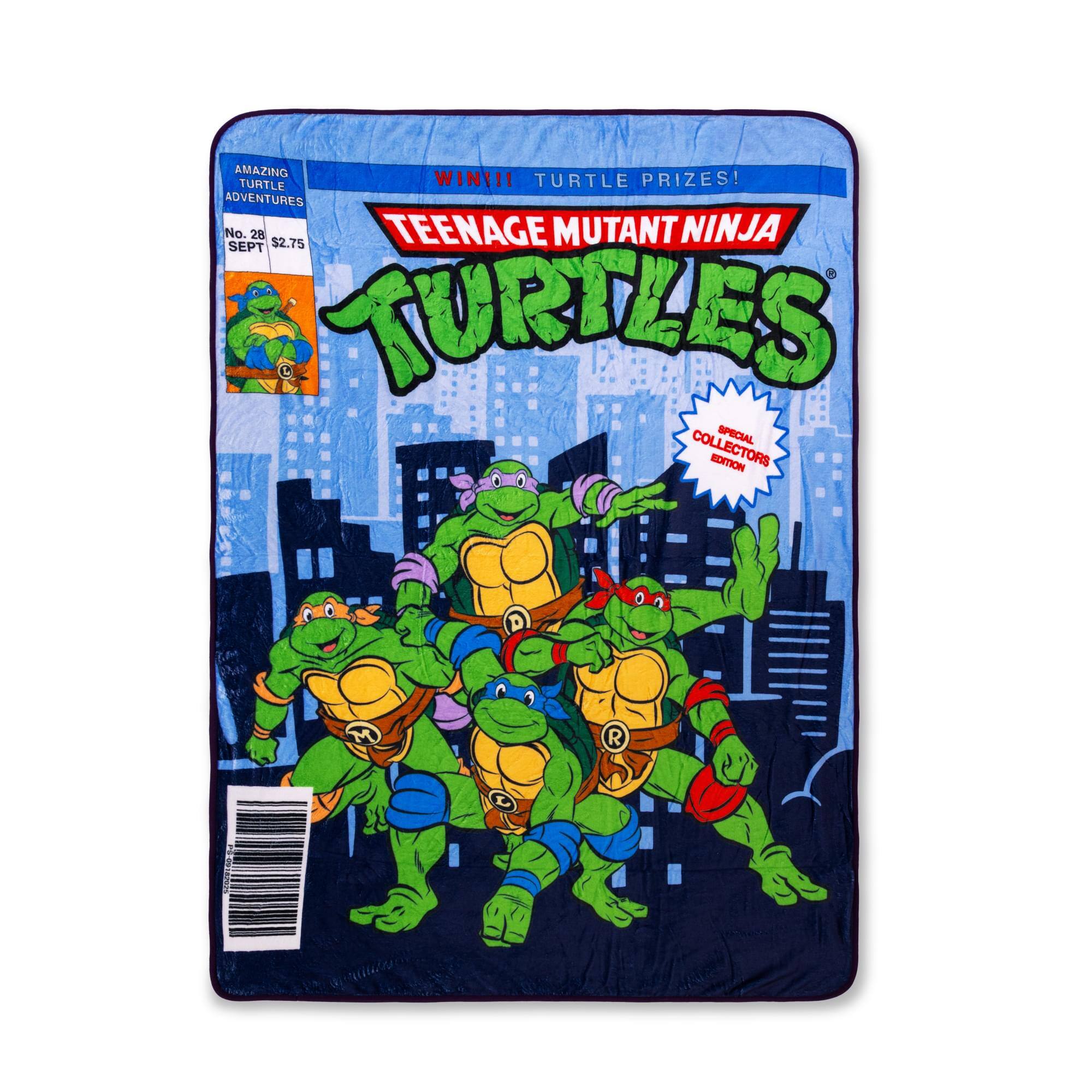 Surreal Entertainment - Teenage Mutant Ninja Turtles Comic Heroes Fleece Throw Blanket | 45 x 60 Inches - Multi-Colored