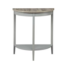 Manhattan Lane - Wooden Half Moon Shaped Console Table with One Open Bottom Shelf - Brown and Gray