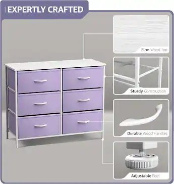 purple dresser set Amazon.com: Sorbus Dresser with 6 Drawers - Furniture Storage Tower Unit for Bedroom, Hallway, Closet, Office Organization