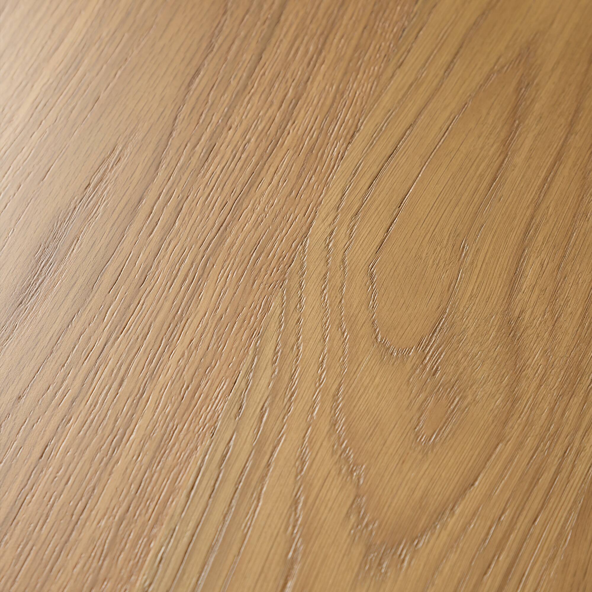 Alt View 4. PexFix - Modern Farmhouse Oak Dining Table | Rectangle Rattan & Solid Wood, Double Pedestal Base for 6, 67-Inch - Natural.