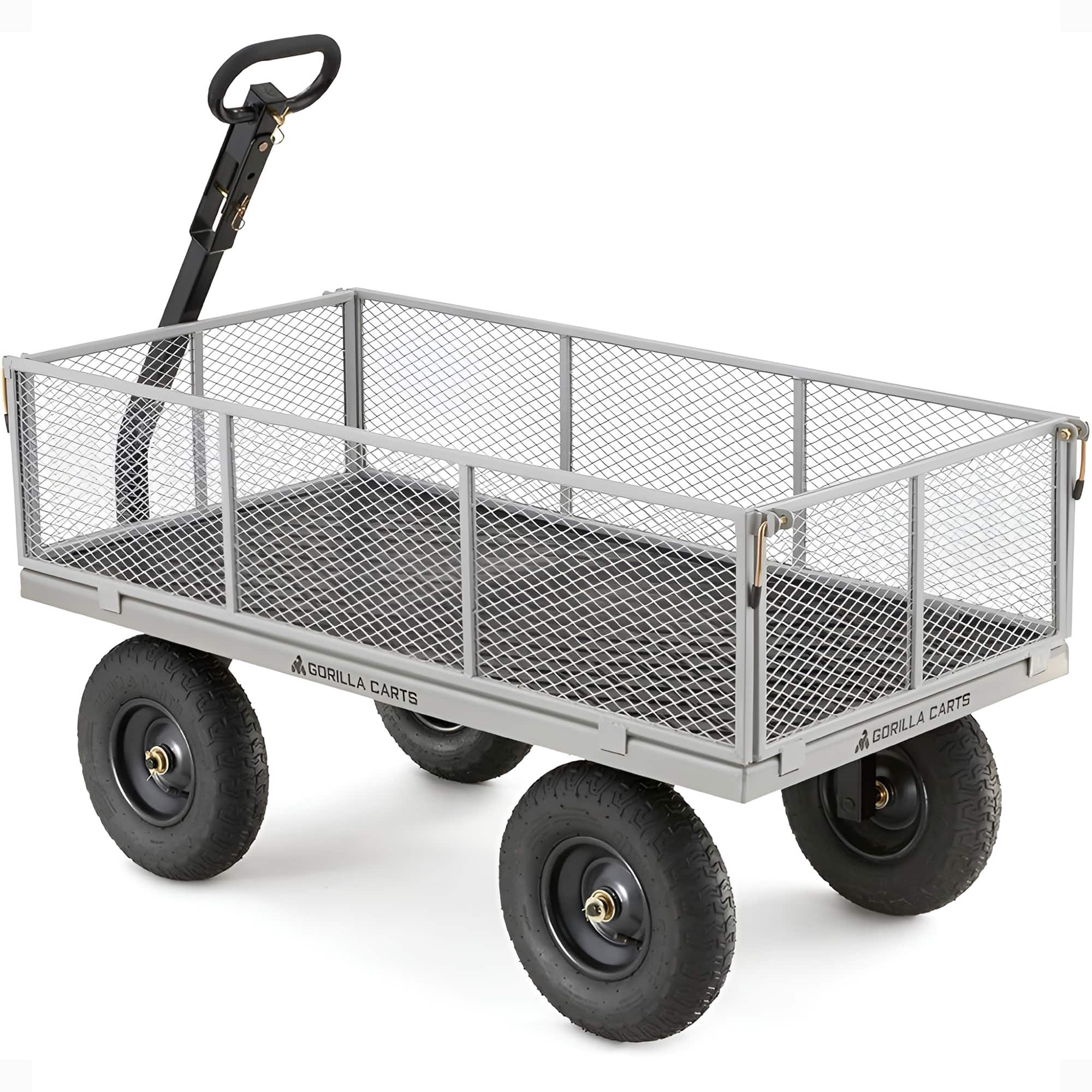 Gorilla Carts - Gorilla Cart 1000 Pound Capacity Heavy Duty Steel Mesh Utility Wagon Cart - Gray price history on PriceWatchPro