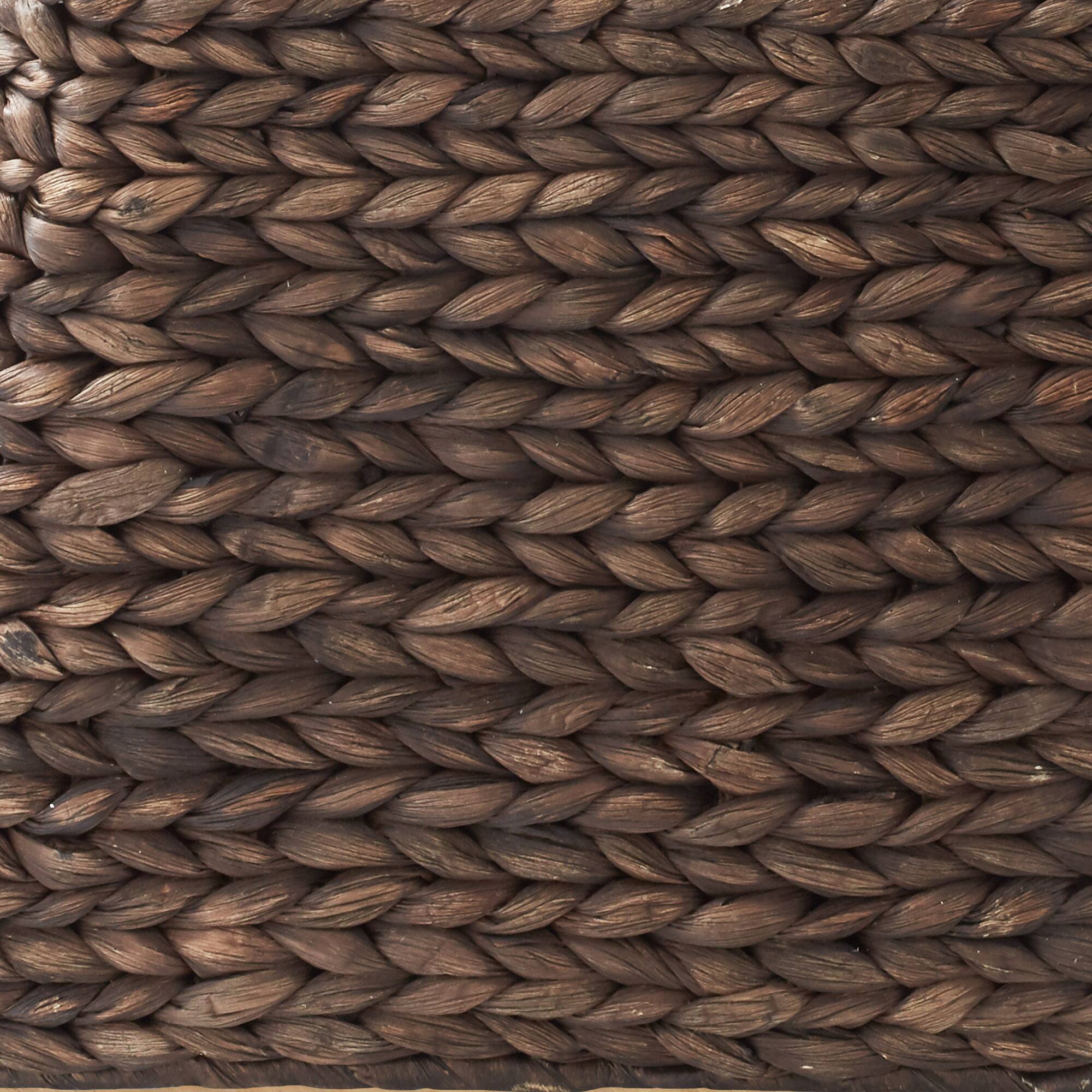 Alt View 5. Casafield - 22-in Water Hyacinth Christmas Tree Collar - Square Base Cover - Espresso.