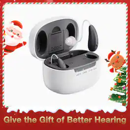 Ceretone - ❤ Surprise Them This Christmas With Beacon OTC Hearing Aids – Bluetooth Streaming, Noise Reduction & Feedback Cancel - Silver