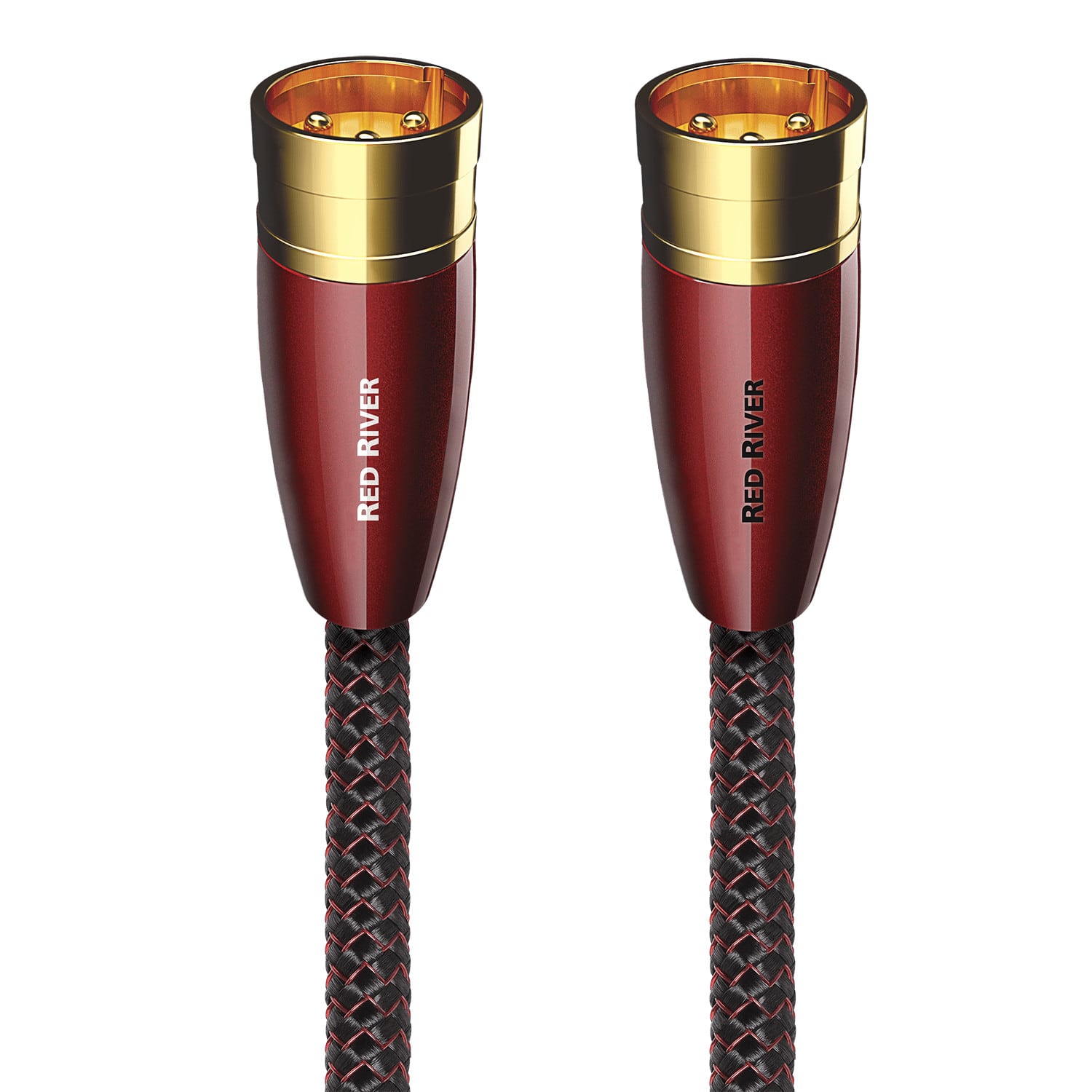 AudioQuest - Red River XLR > XLR 3.3' Analog Audio Interconnect Cable - Red on Black - Front_Zoom