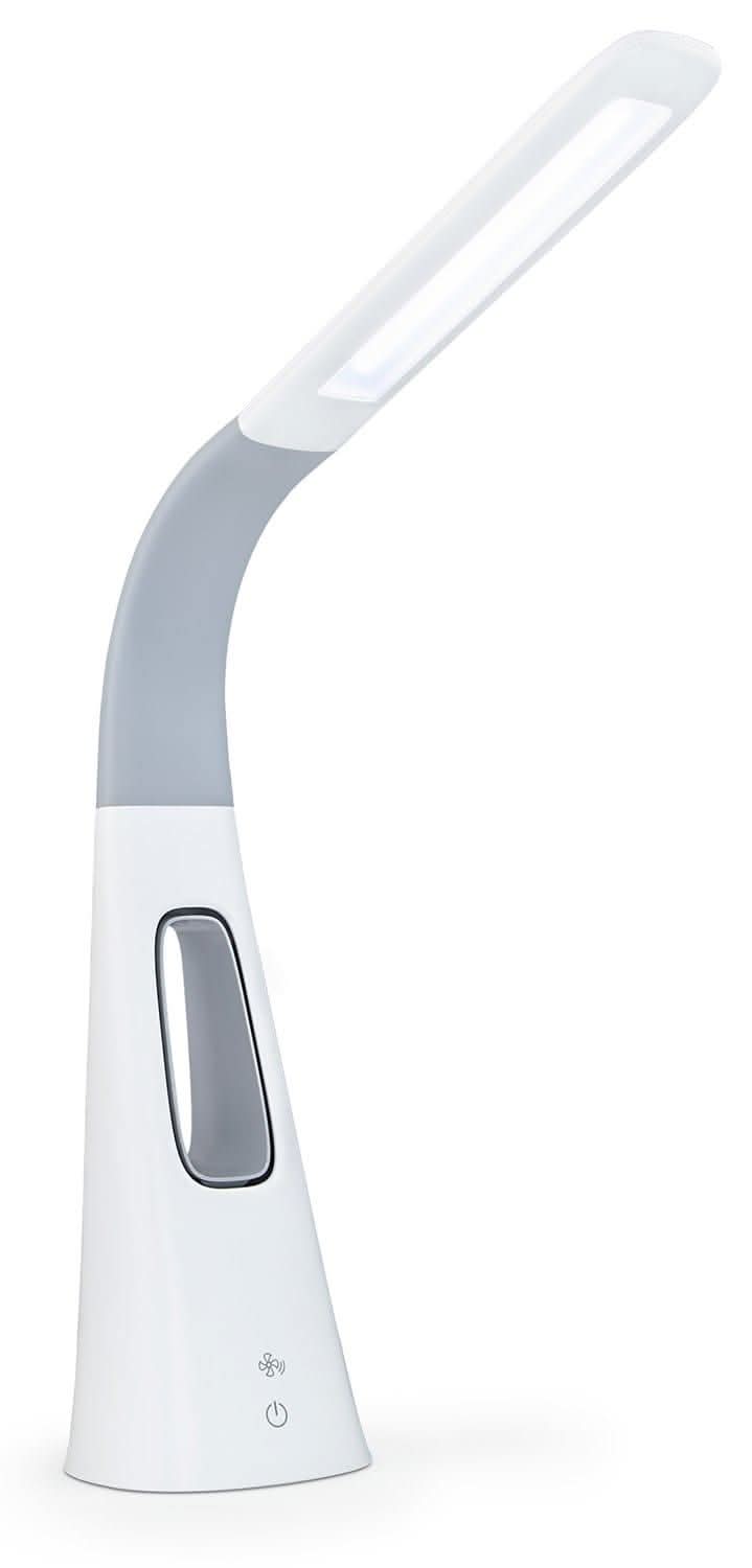 Front. Mount-It! - Adjustable LED Desk Lamp with Bladeless Cooling Fan, Touch Controls & Flexible Gooseneck, White - White.