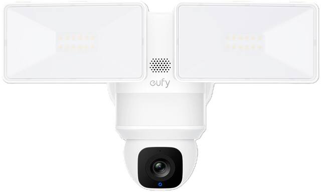 eufy - E30 Outdoor Wired 2K PTZ Security Camera with Floodlights - White