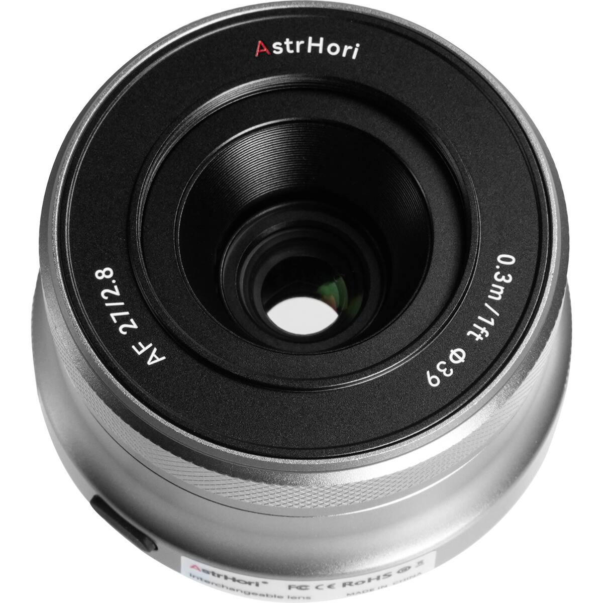 AstrHori  
27/2.8 AF  
39 0.3m/1ft  
AstrHori FC CE RoHS MADE IN 16 CHINA lens