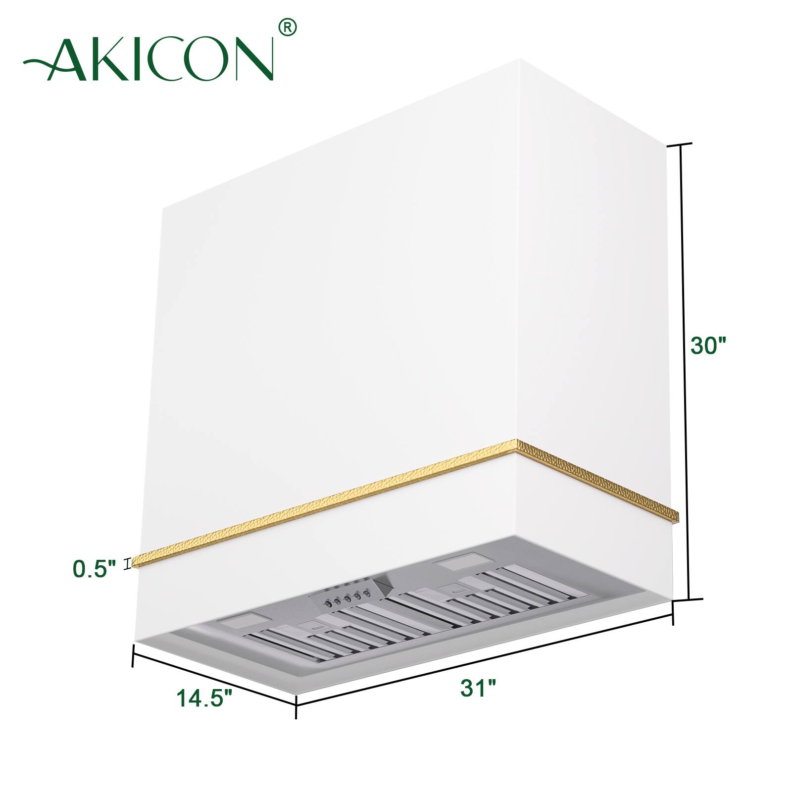 AKICON  
30"  
0.5"  
14.5"  
31"