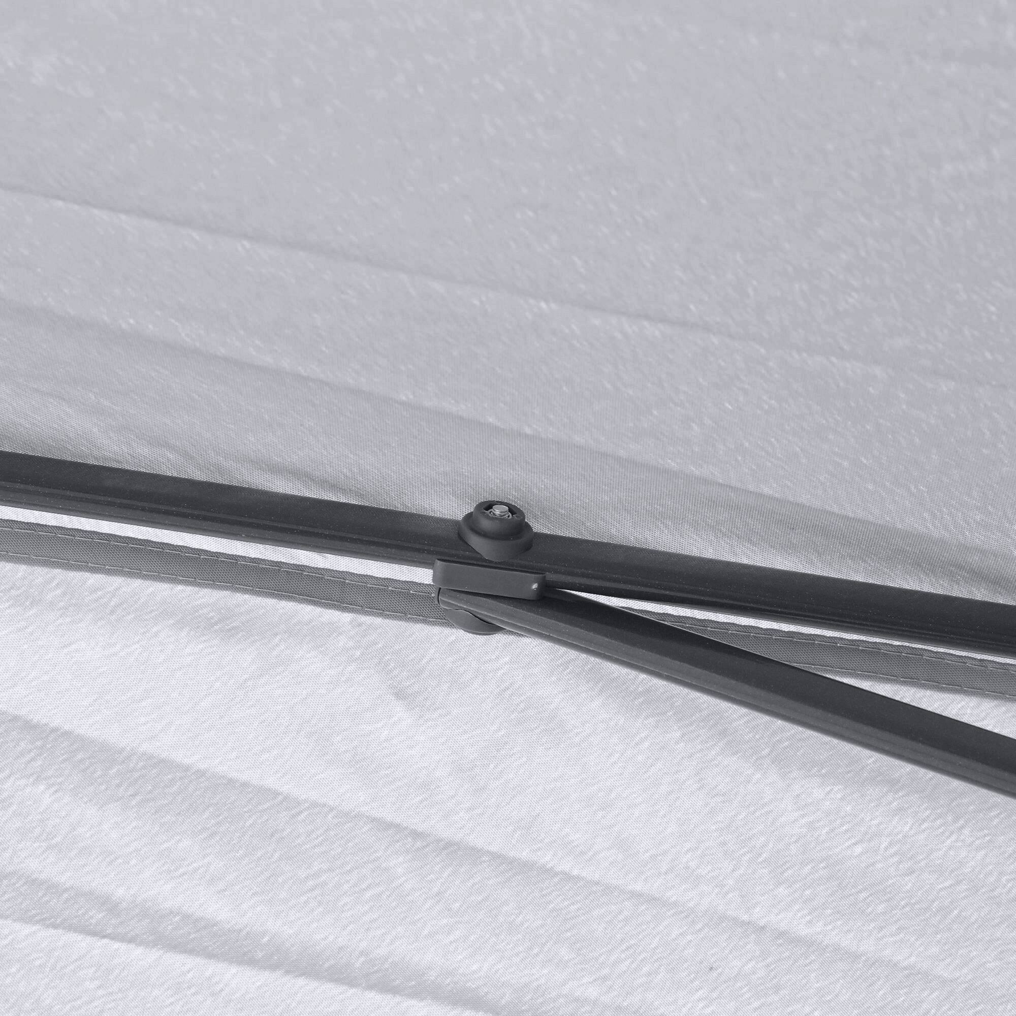 Alt View 8. Outsunny - 11' x 11' Pop Up Canopy Tent with Netting and Carry Bag, Instant Gazebo Sun Shelter, Tents for Parties - Gray.