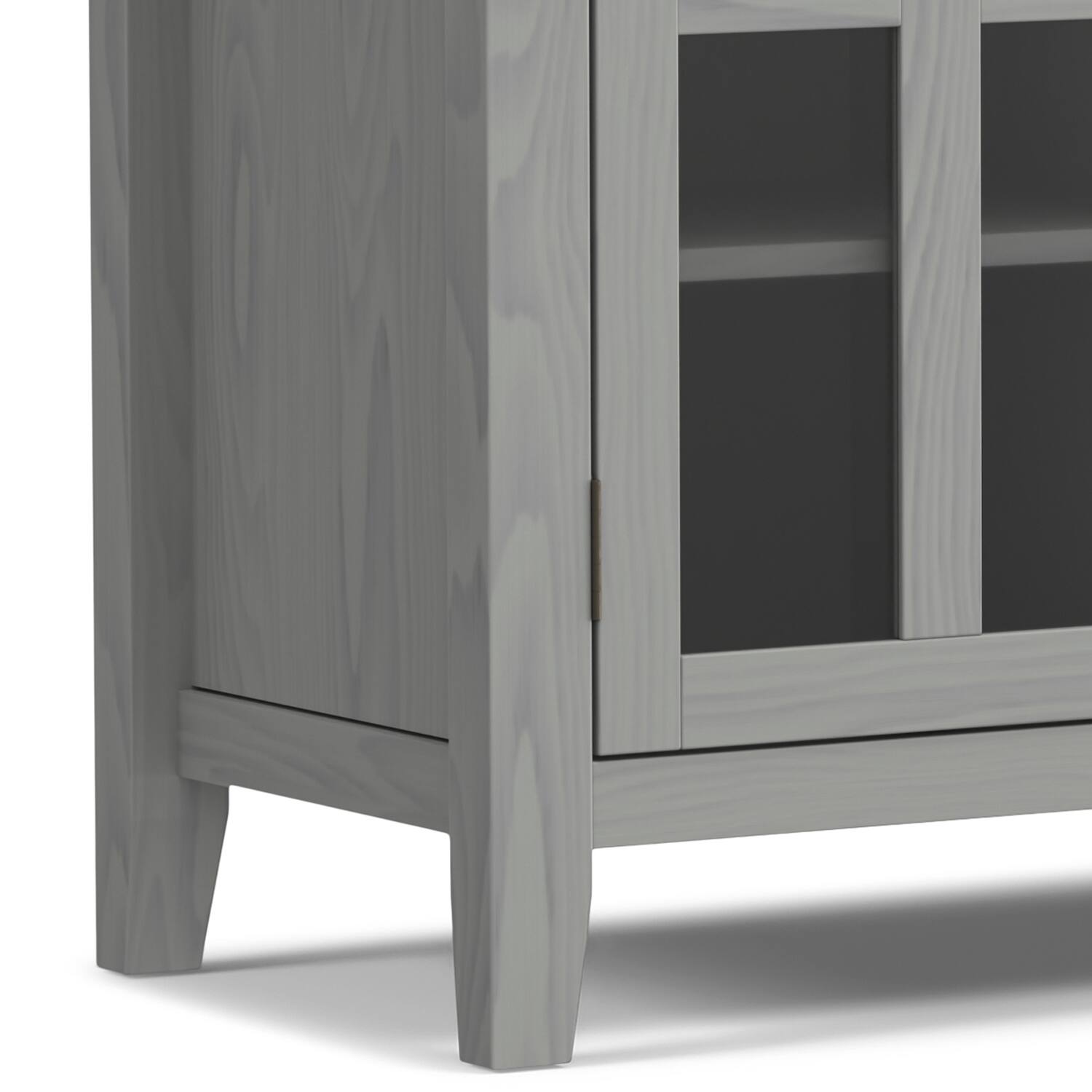 Alt View 8. Simpli Home - Artisan SOLID WOOD 53 inch Wide Contemporary TV Media Stand in Fog Grey For TVs up to 60 inches - Fog Grey.