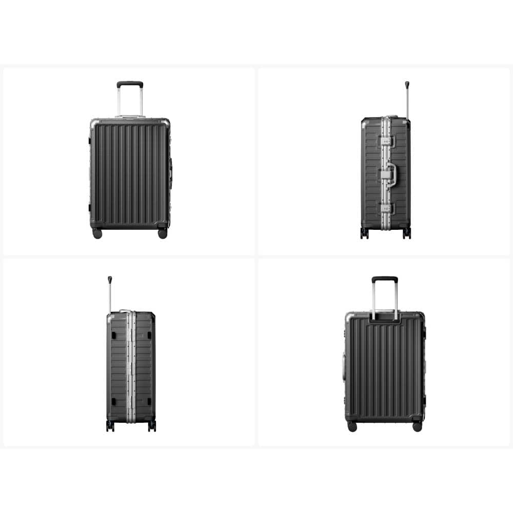 LUGGEX 20 28 Inch Aluminum Zipperless Polycarbonate Luggage Set ZX