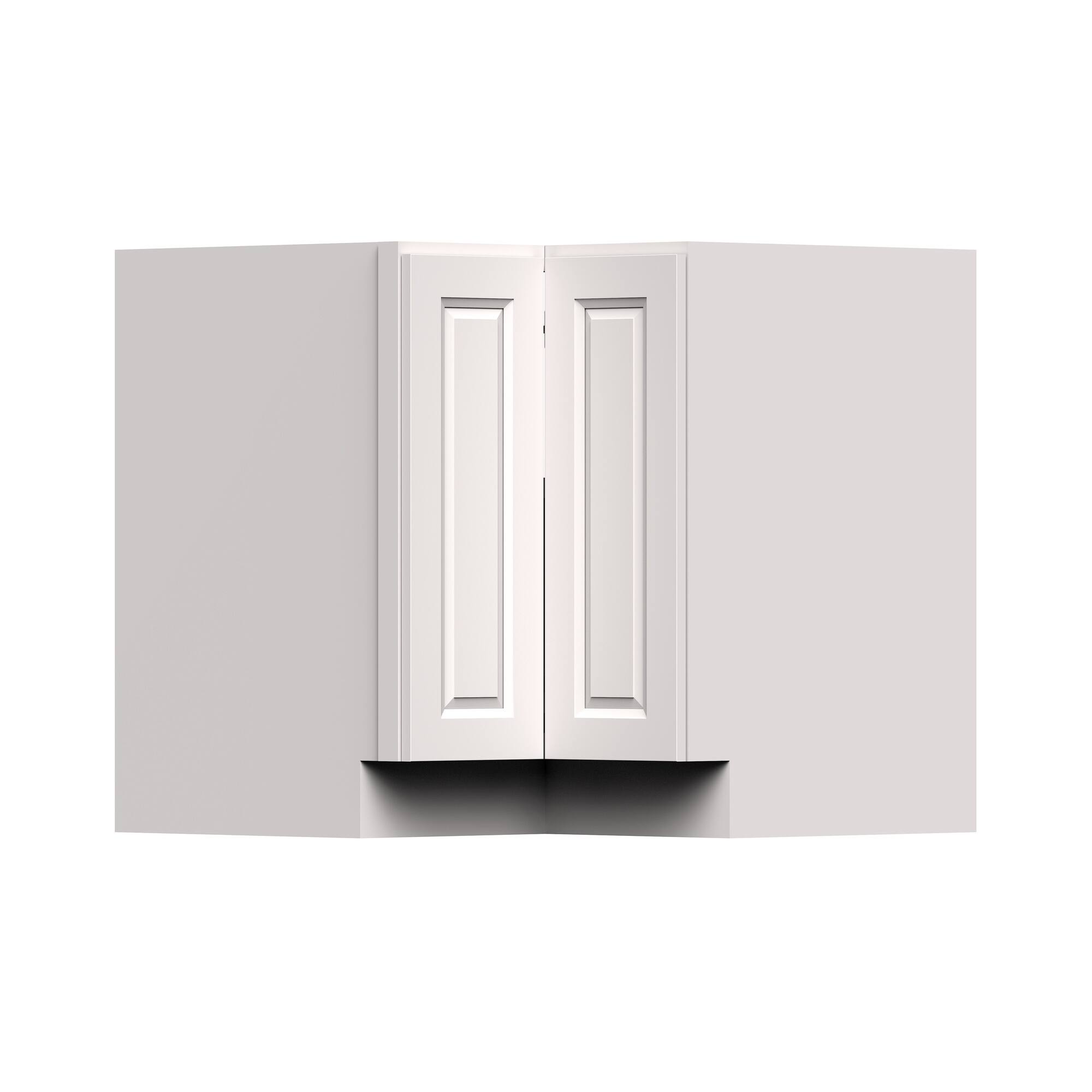 Alt View 1. Boyel Living - 36-in W x 34.5-in H x 24-in D Shaker Lazy Susan Corner Kitchen Base Cabinet with Soft-Close Door - Glacier White.