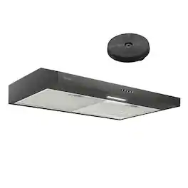 Akoasm - 30 inches - Externally Vented - Under cabinet Range Hood - Black