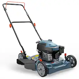 SENIX - 20" 144cc 4-Cycle Gas Push Lawn Mower with Side Discharge - Blue