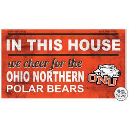 Jardine - Ohio Northern Polar Bears 11'' x 20'' Indoor/Outdoor In This House Sign - Orange