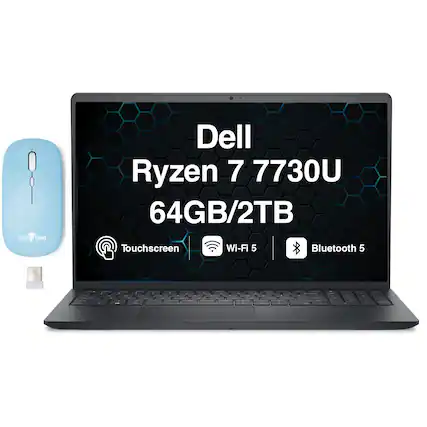 DOCK TORM Dell Ryzen 7 7730U 64GB/2TB Touchscreen Wi-Fi 5 Bluetooth 5