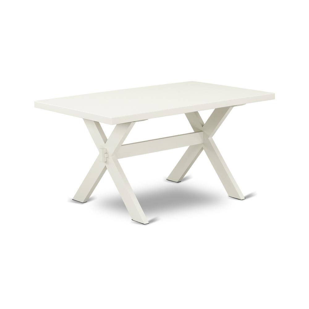 Angle. East West Furniture - East West Furniture 6-Piece -Baby Blue Linen Fabric Seat and Button Tufted Chair Back Kitchen chairs, A Rectangular - Multi-Color.