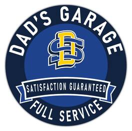 Fan Creations - South Dakota State Jackrabbits 16" x 16" Dad's Garage Wood Sign - Multicolor