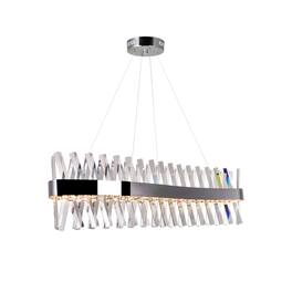 CWI Lighting - Glace LED Chandelier With Finish - Chrome