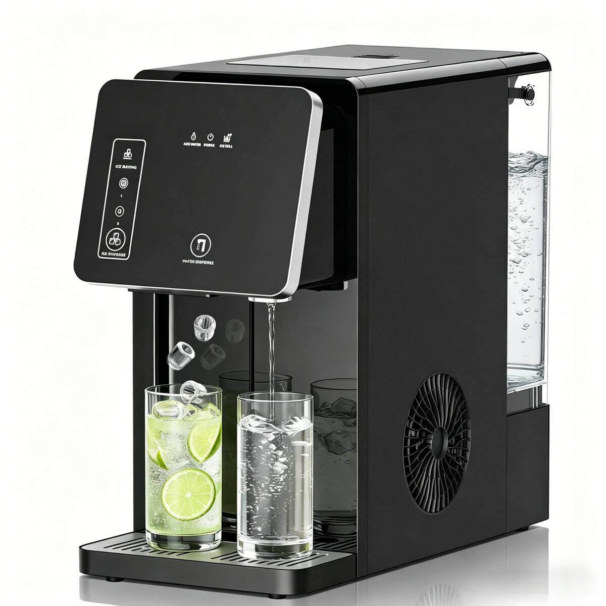 Electactic Portable Countertop Bullet Ice Maker with Water Dispenser ...