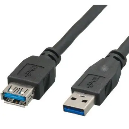 Front. Sanoxy - Sanoxy 15ft USB 3.0 SuperSpeed A Male to A Female Extension Cable, Black - Black.