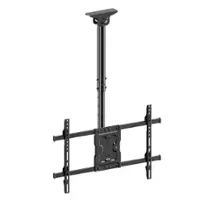 ErgoAV - 43″-75″ Ceiling Mounts for TVs - Black - Front_Zoom