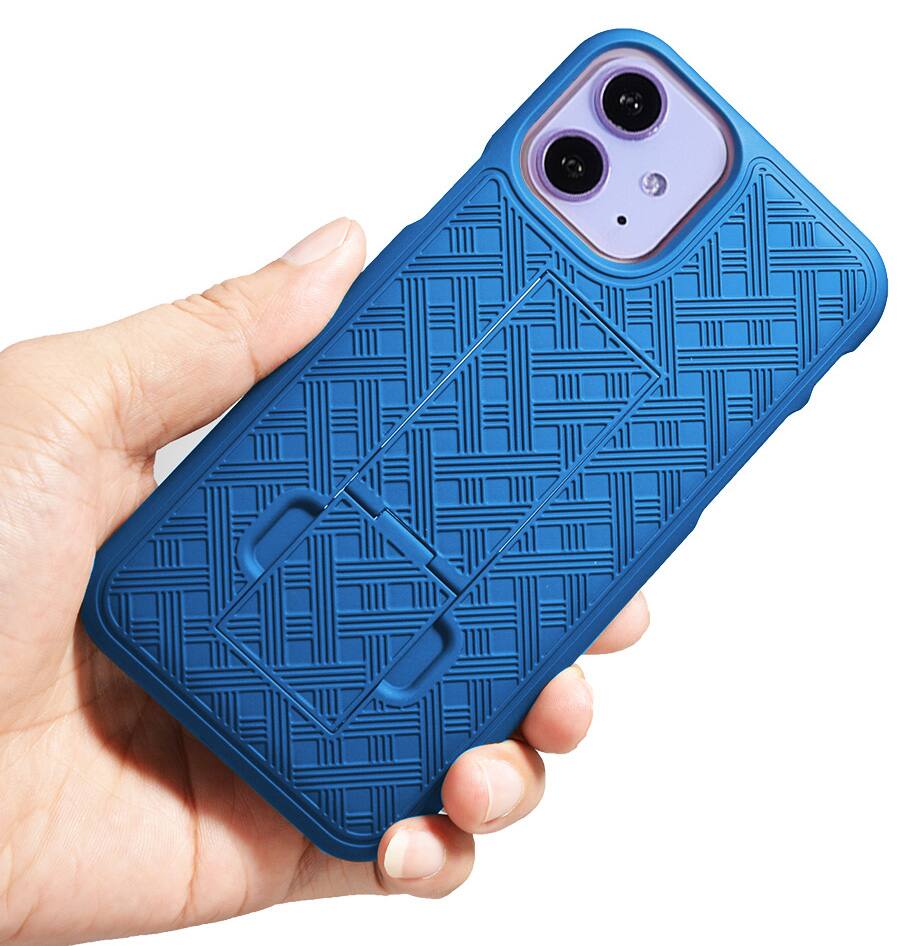 Alt View 5. Nakedcellphone - Slim Case for iPhone 11 (with Kickstand) - Blue.