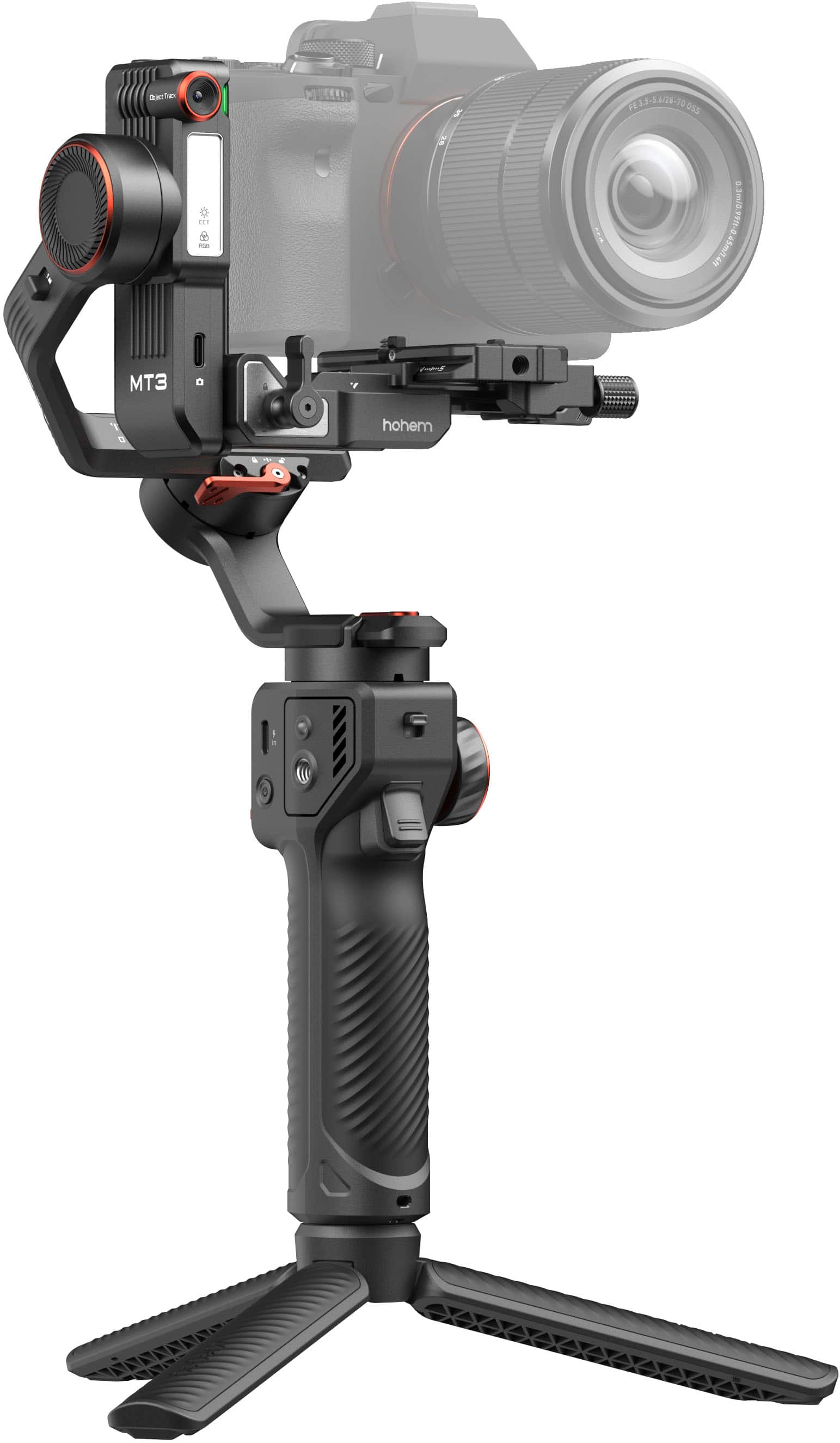 Hohem - iSteady MT3 3-Axis Gimbal Stabilizer for Camera w/ AI Tracking, 4-in-1 Compatibility & 2nd-Gen Fast Vertical Switch - Black